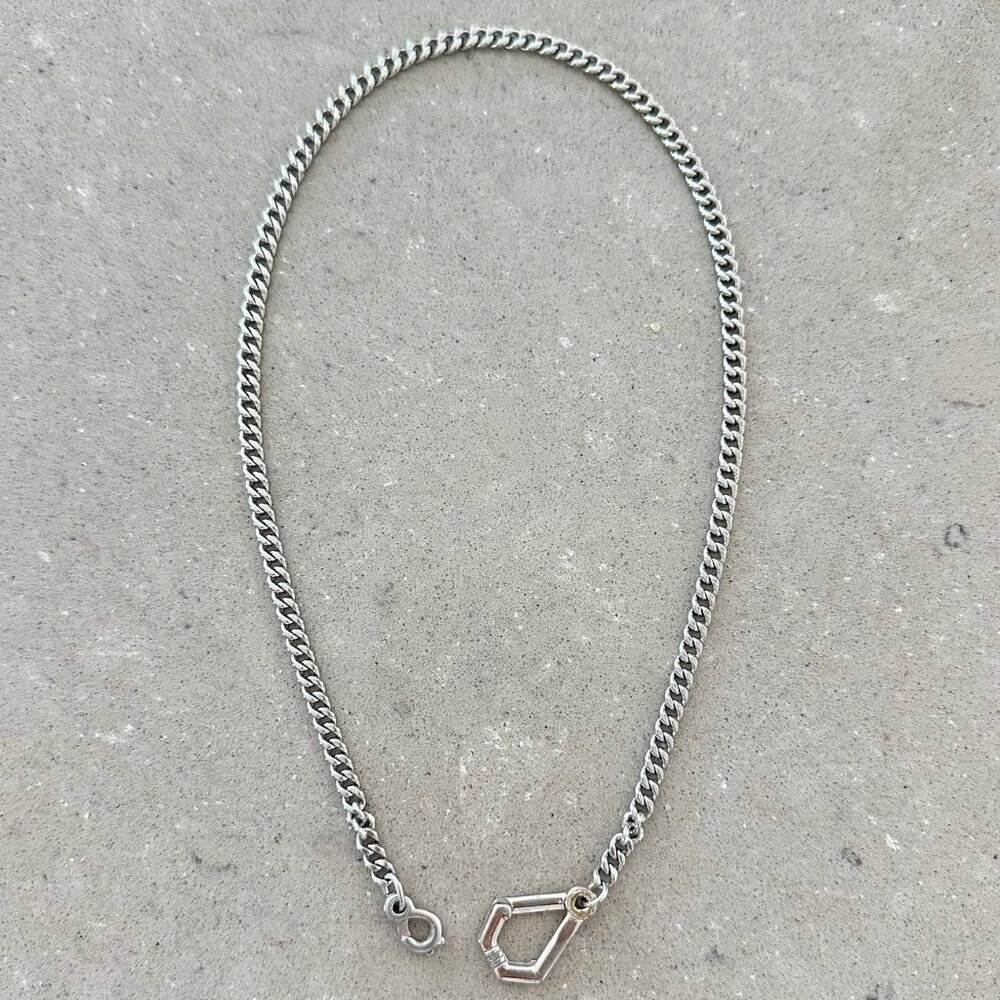Vintage Kreisler Silver Curb Watch Chain